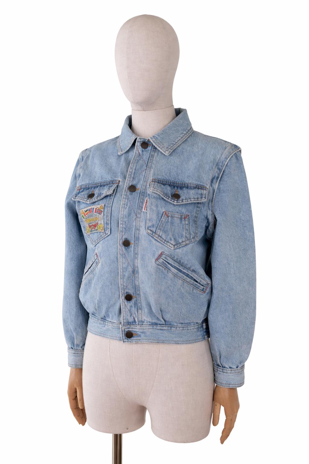 80s CASUCCI Denim Jeans Patched Woman Jacket - Etsy