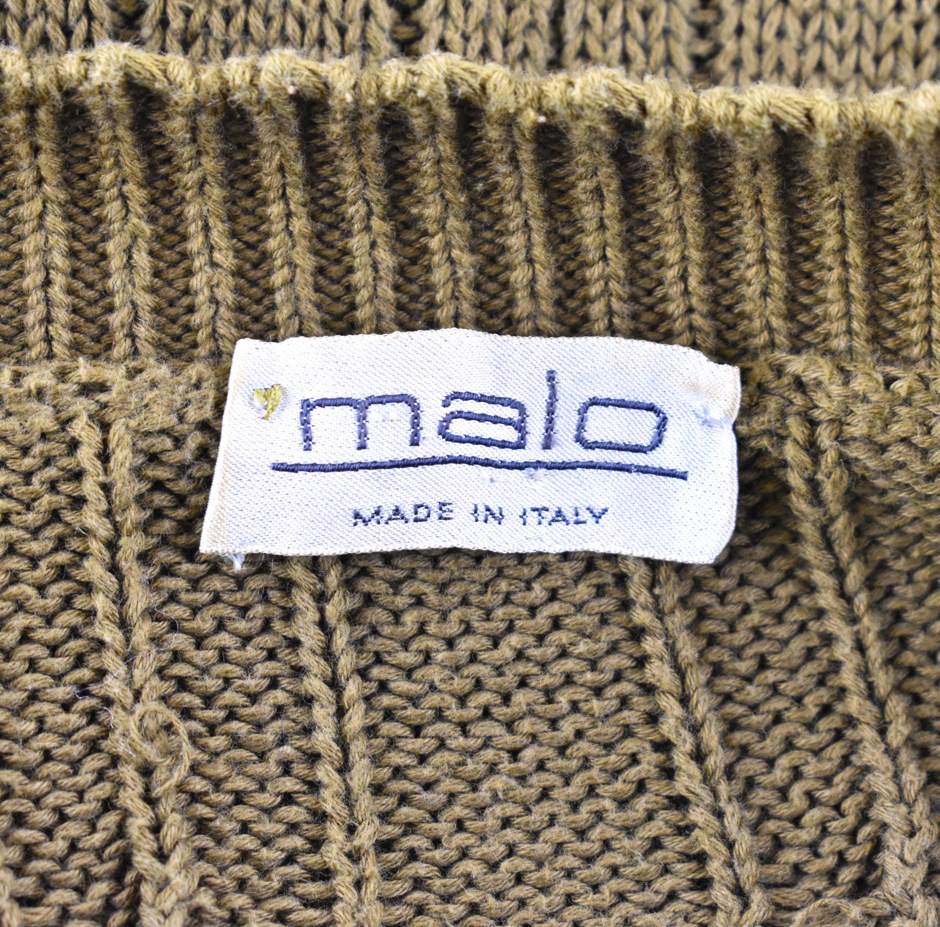 80s MALO Cable Knit Cotton Khaki Man Cardigan - Etsy