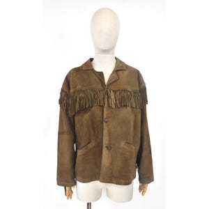 80s Fringed leather jacket