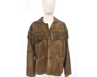 80s Fringed leather jacket
