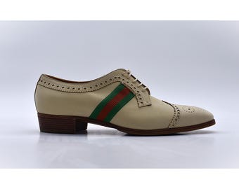 GUCCI beige leather man toe loafers size 43EU - 9UK
