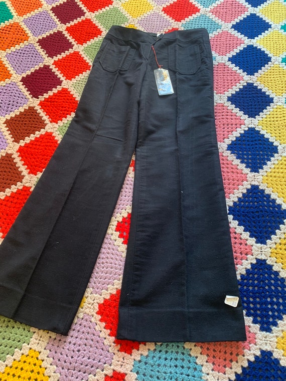 70s DEADSTOCK wool FLARED WOMAN trousers - image 2