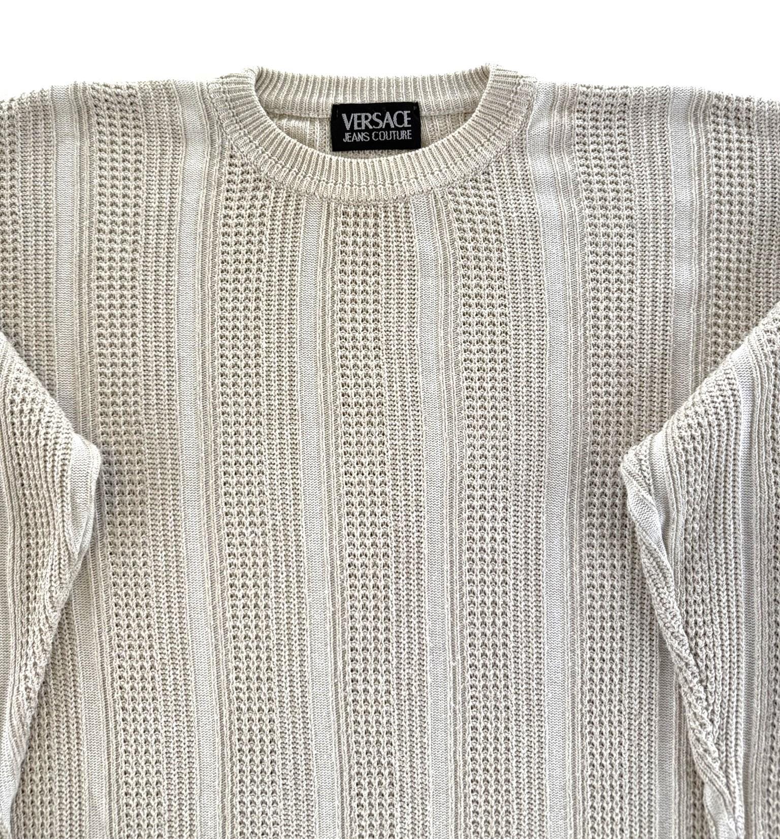 90s VERSACE JEANS COUTURE Cotton Man Sweater - Etsy