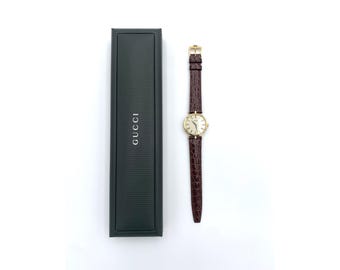 Gucci 6500L Gold Plated Ladies Quartz Watch Black Dial - Etsy display picture 3