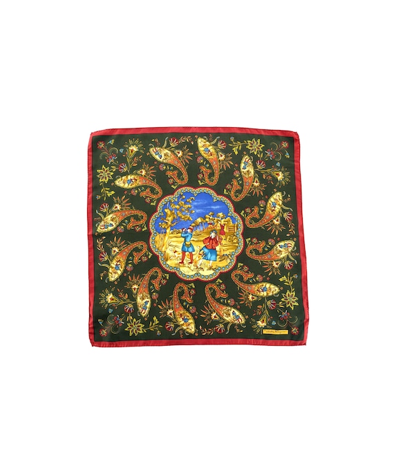 Salvatore Ferragamo シルクスカーフ 90cm 新品】Salvatore Ferragamo シルクスカーフ 90×90 FERRAGAMO
