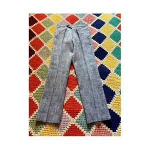 70s DEADSTOCK cotton WOMAN flared FLAMED trousers