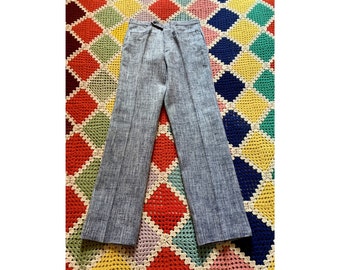 70s DEADSTOCK cotton WOMAN flared FLAMED trousers