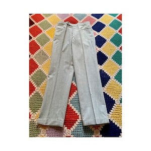 60s DEADSTOCK cotton WOMAN straight FLAMED trousers