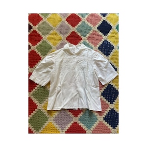 50s antique VICTORIAN cotton EMBROIDERED shirt
