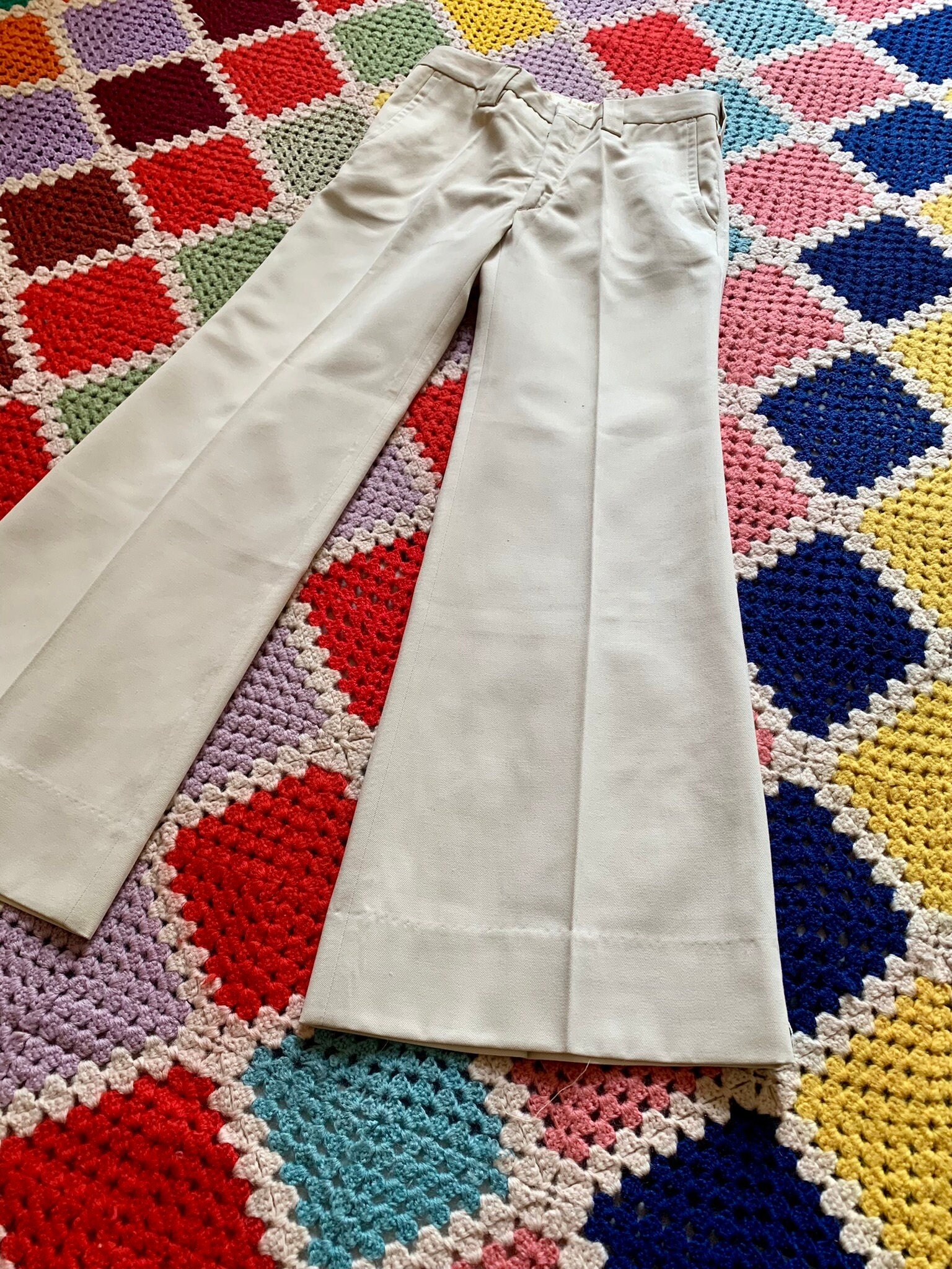 70s Wool WOMAN Flared Trousers - Etsy
