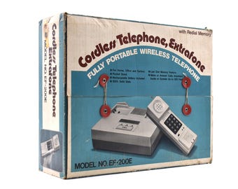 Teléfono inalámbrico EXTRAFONE de los años 80, nuevo, sin usar.