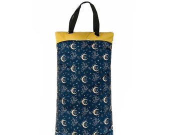 Wetbag Mond / gold - 40x70cm Windeltasche Kitatasche Wickeltasche Nasstasche