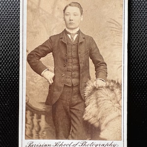 Parisian Handsome Young Photographer - Gay Int. - Antique/ Vintage Original CDV Photo - Time Got Away From Us