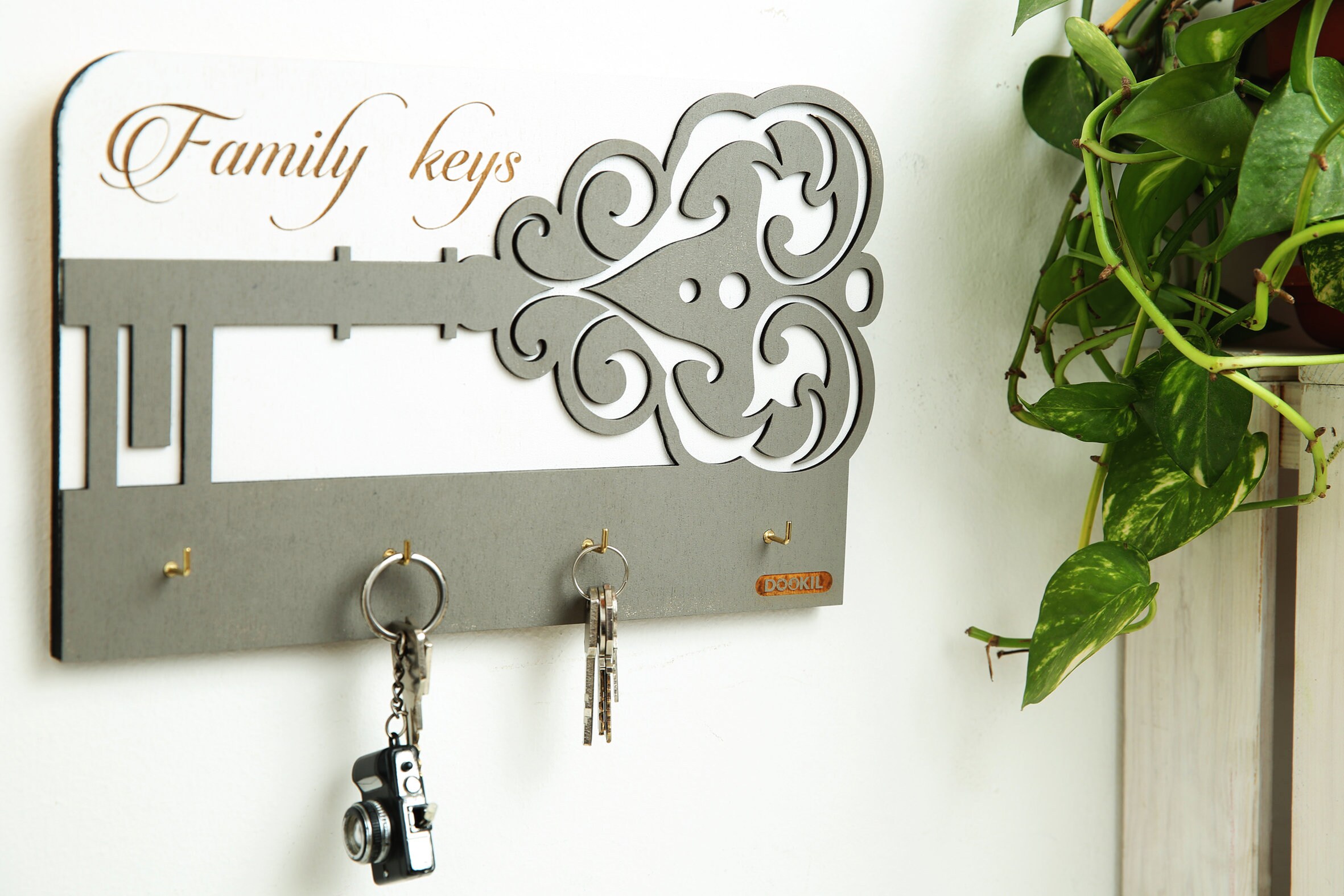 Wooden Wall Key Holder family Keys Customizable Wall Key Holder Engraved and Carved Key Holder Gift Idea Etsy
