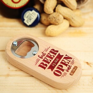 Wooden pocket bottle opener | Customizable wooden bottle opener | Engraved wooden bottle opener | Gift idea