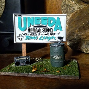 Uneeda Return of the Living Dead sign zombie prop horror shelf display