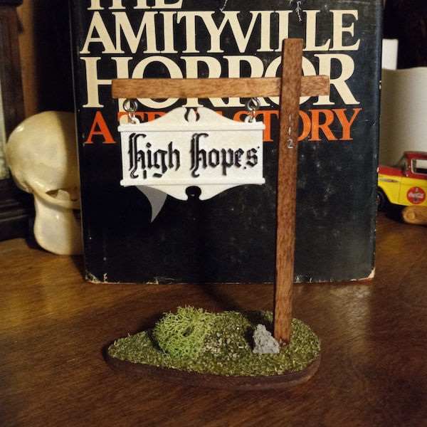 Amityville Horror Miniature High Hopes Sign 1/12 scale horror diorama display hand-made