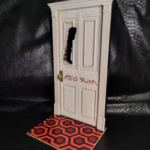 Redrum Door Overlook Hotel Display - The Shining Stephen King Fan Decor, for figure stand, horror gift