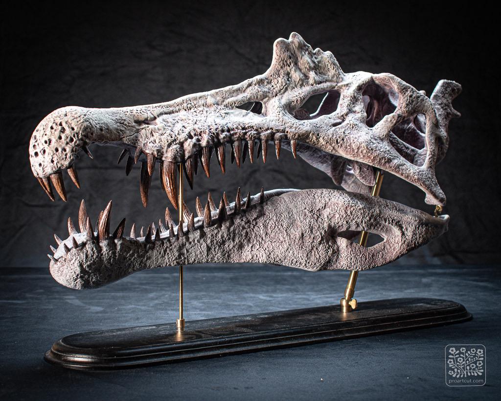 Big Spinosaurus Skull Replica – Fossil Decor for Home, Office, or Classroom – Jurassic Paleontology Collector Gift