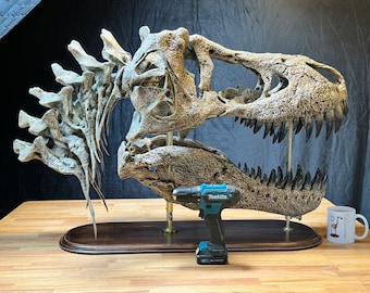 恐竜　テスケロサウルスの頚椎骨化　モンタナ　ラベル台座付き il_340x270.5973879364_3v1k.jpg