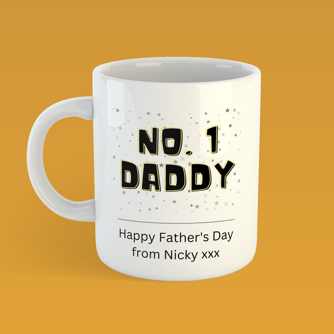 Personalised Father's Day Mug With Message, Number One Daddy Mug
