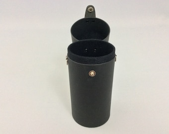 Estuche vintage para objetivo Mamiya, vinilo negro, fabricado en Japón