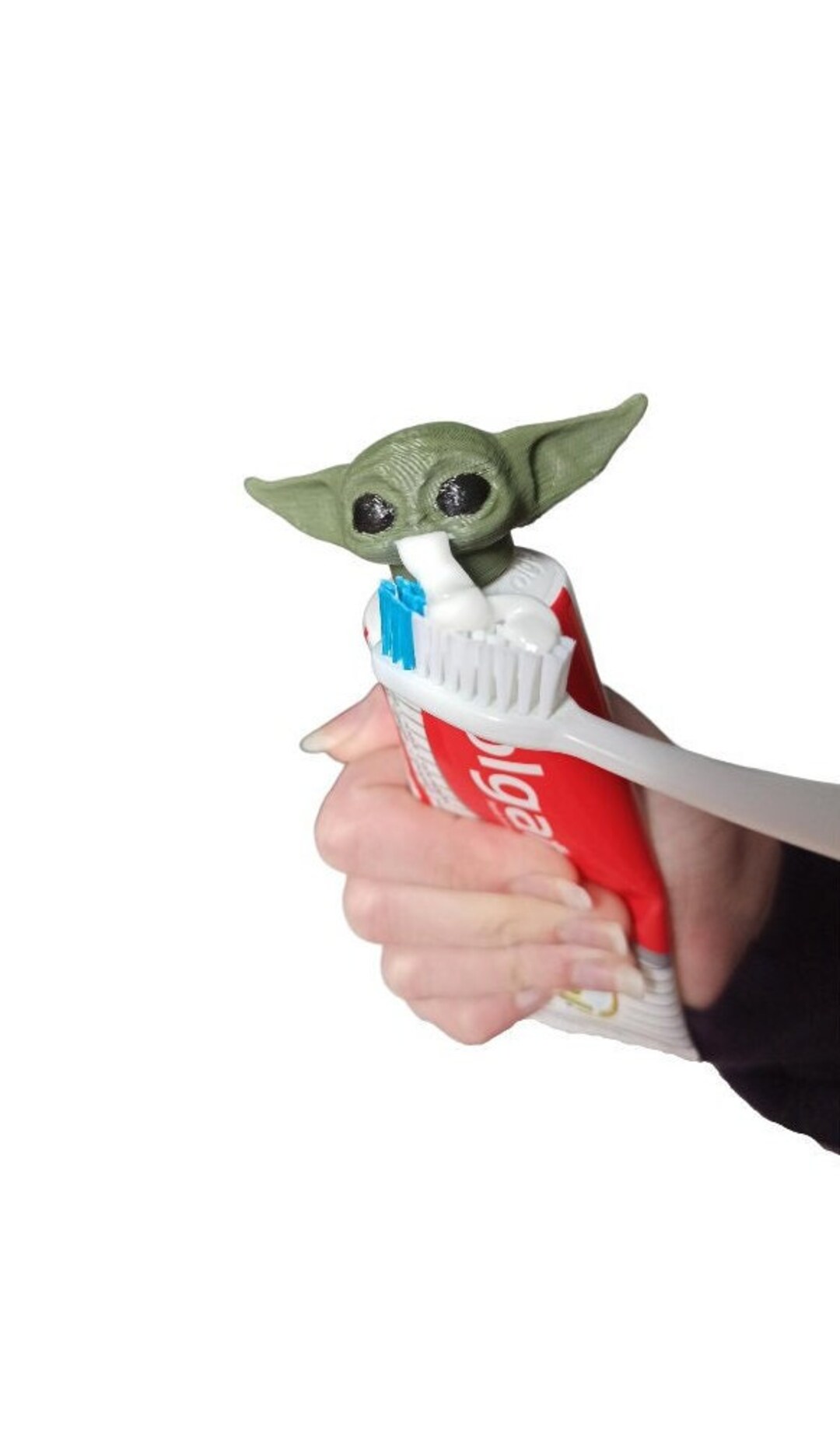 Baby Yoda Toothpaste Cap/topper/painted Eyes/3d Printed Etsy