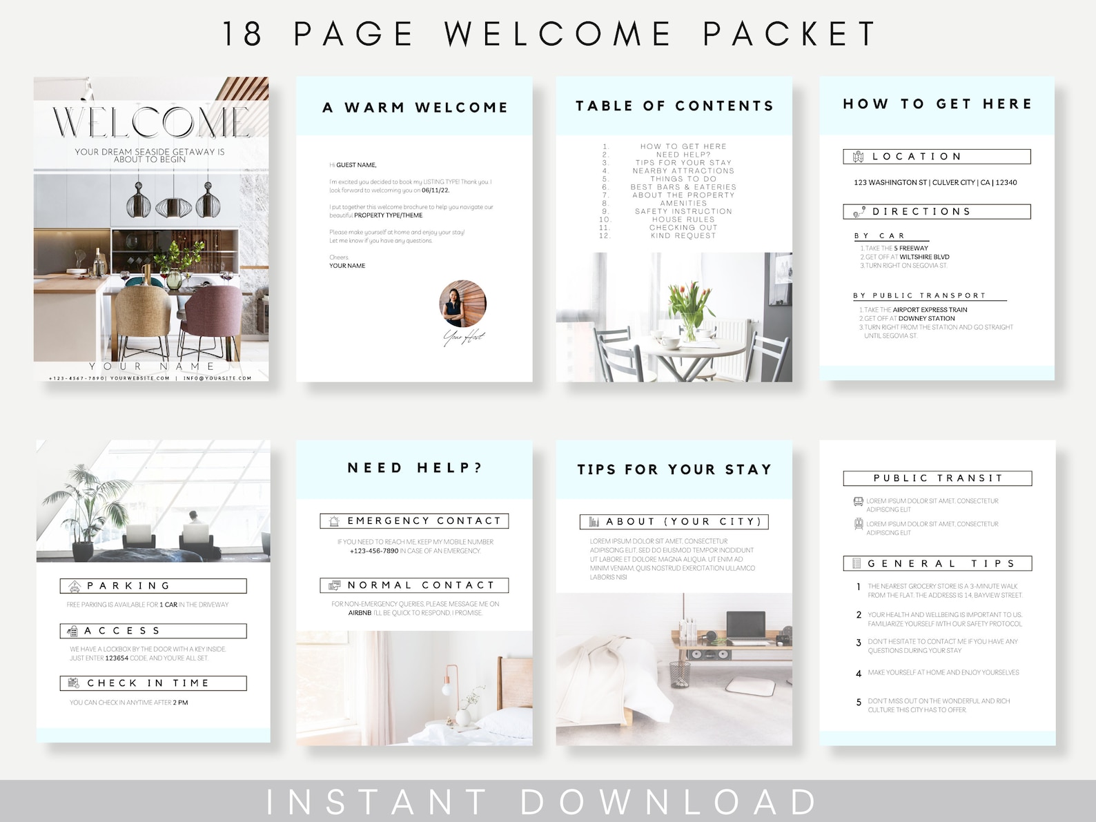 Airbnb House Manual Template Airbnb Guest Book Editable Canva Airbnb House Manual Template Airbnb Guest Book Editable Canva