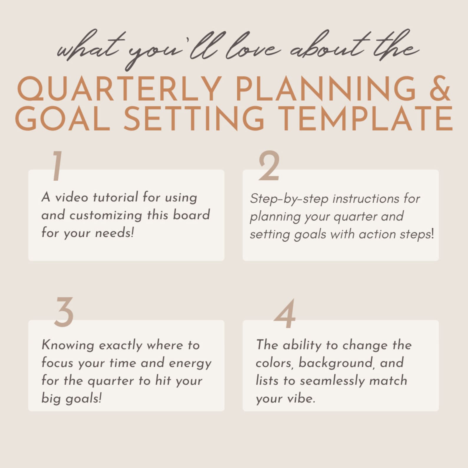 Quarterly Planning & Goal Setting Trello Template, 90day Action Plan