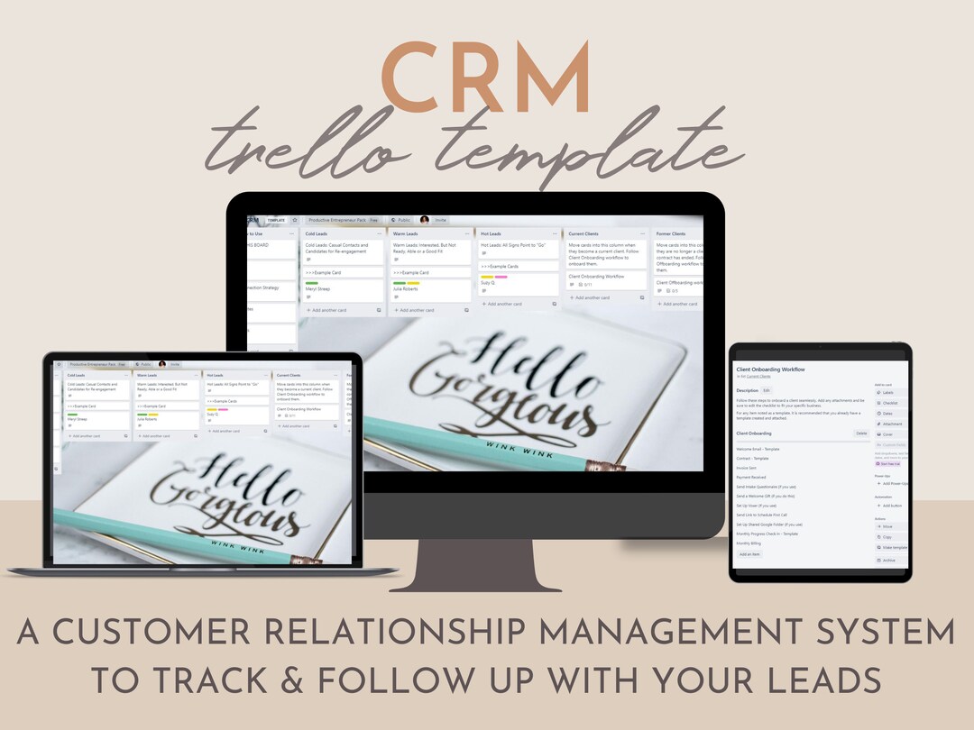 CRM Trello Template Customer Relationship Management Database