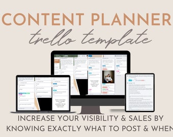 Content Planner Trello Template | Social Media Calendar | Social Media Planner | Content Calendar Social Media | Social Media Manager Tool