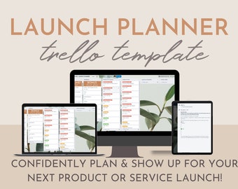 Launch Planner Trello Template  | New Service Launch Toolkit | Marketing Plan | Launch Timeline | Coaches & Course Creators | Product Launch