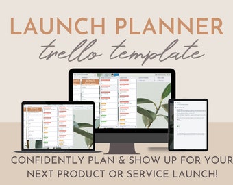 Modèle Trello de planificateur de lancement | Nouvelle boîte à outils de lancement de service | Plan de commercialisation | Calendrier de lancement | Coachs et créateurs de parcours | Lancement de produit