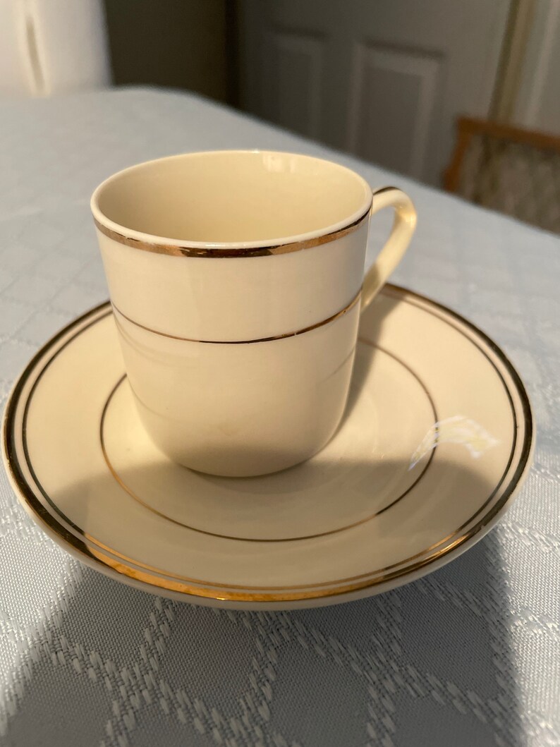 The Toscany Collection Gold Rimmed Espresso Cups and Saucers Etsy