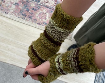 Earthy Fingerless Gloves