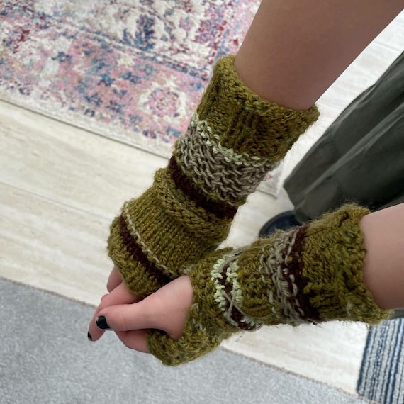 Earthy Fingerless Gloves