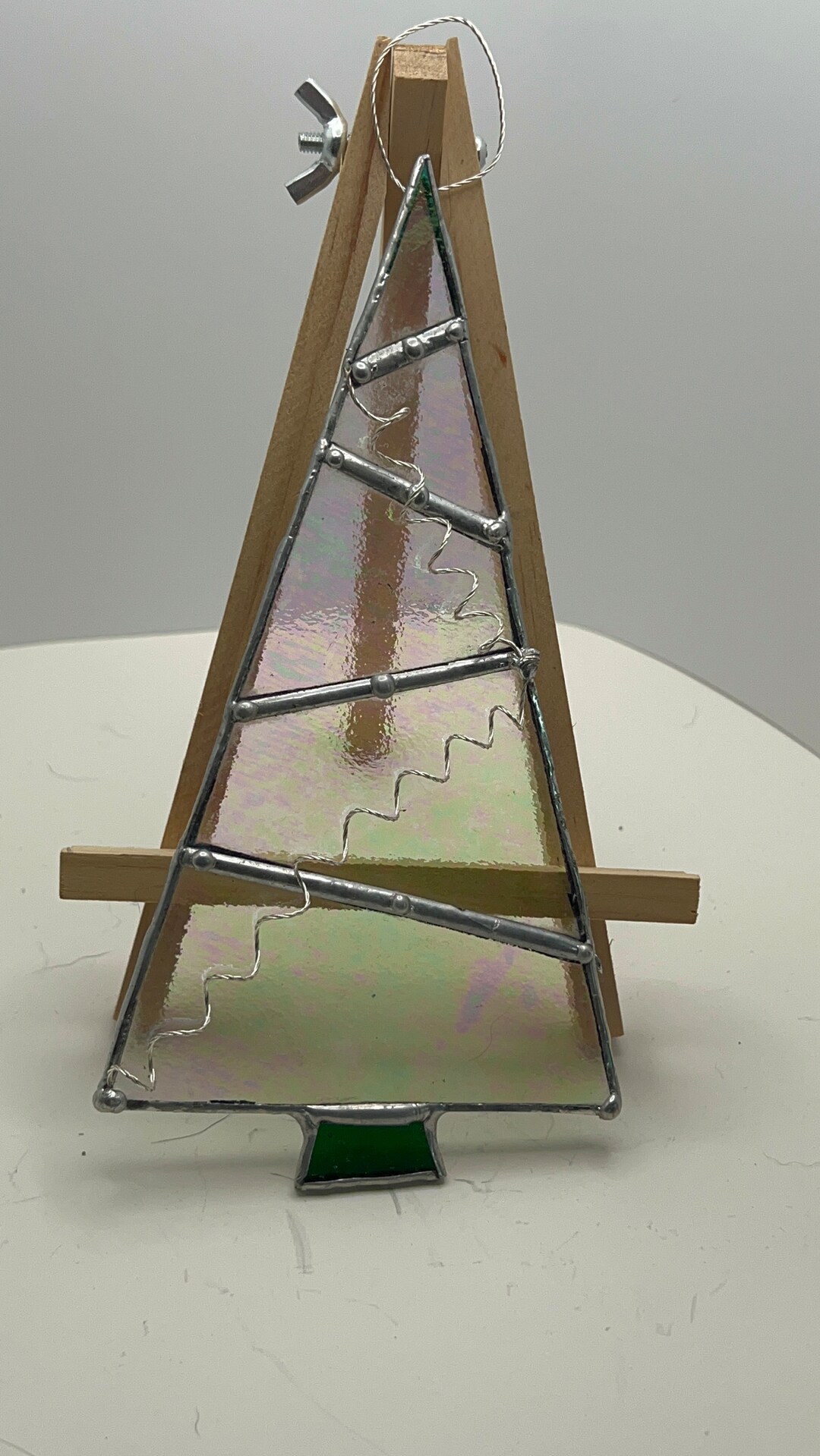 Stained Glass Christmas Tree Window Decor, Christmas Tree Suncatcher ...