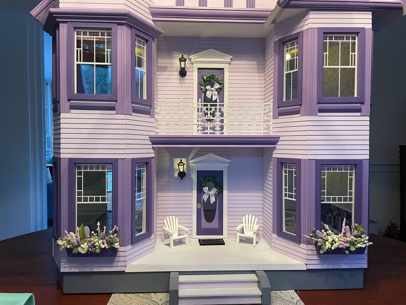 Custom Built Dollhouse Fully Assembled W/ LED Battery Etsy