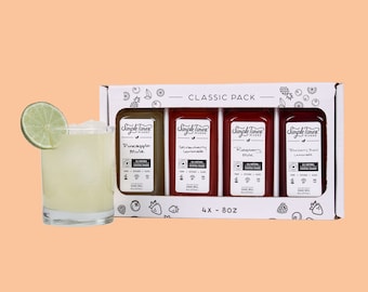 Classic 4-Pack (4x 8oz), All Natural Cocktail Mixers Gift Set