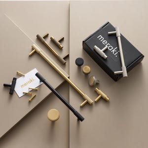 Knurled Solid Brass Cabinet Pulls: Modern Bar Handles, Satin Brass & Matte Black
