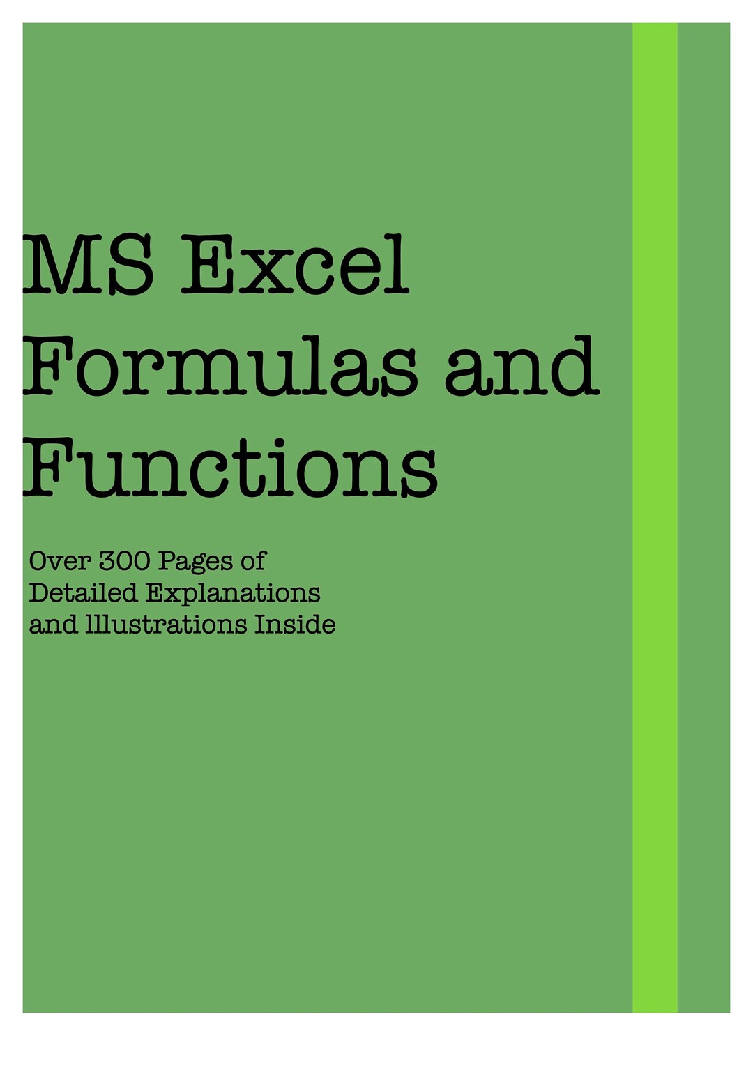 Microsoft Excel Formulas and Functions | Explained and Illustrated ...