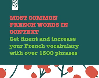 Learn French | Most Common French Words In Context | PDF Download Printable