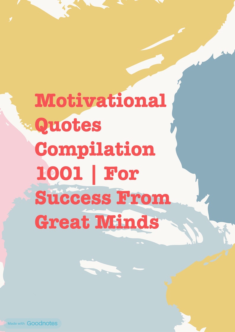 1001 Motivational Quotes Compilation for Success (PDF Download) - Etsy