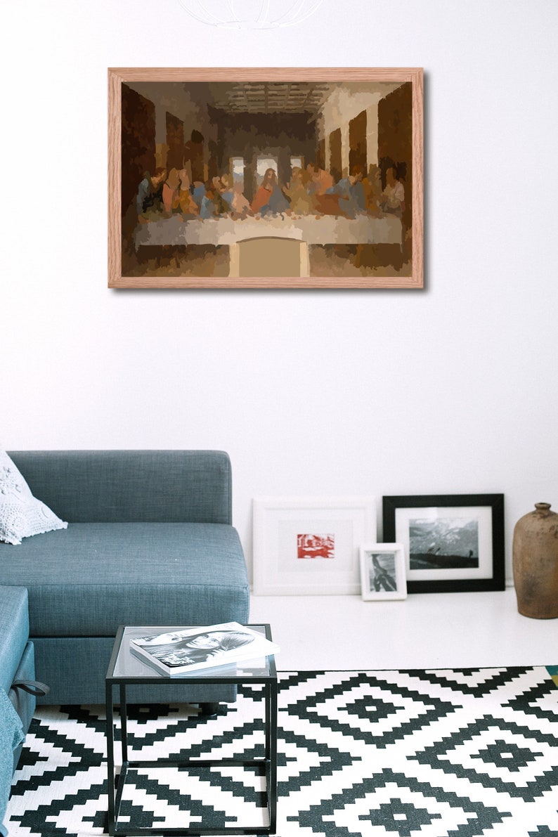 The Last Supper Abstract Color Palette Digital Painting Drawing Art