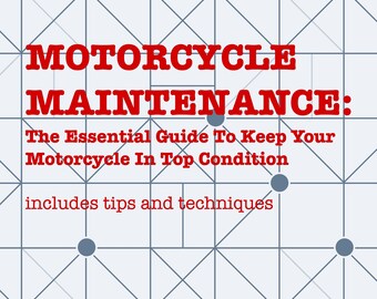 Motorcycle Maintenance Guide: Tips & Techniques (PDF Book)