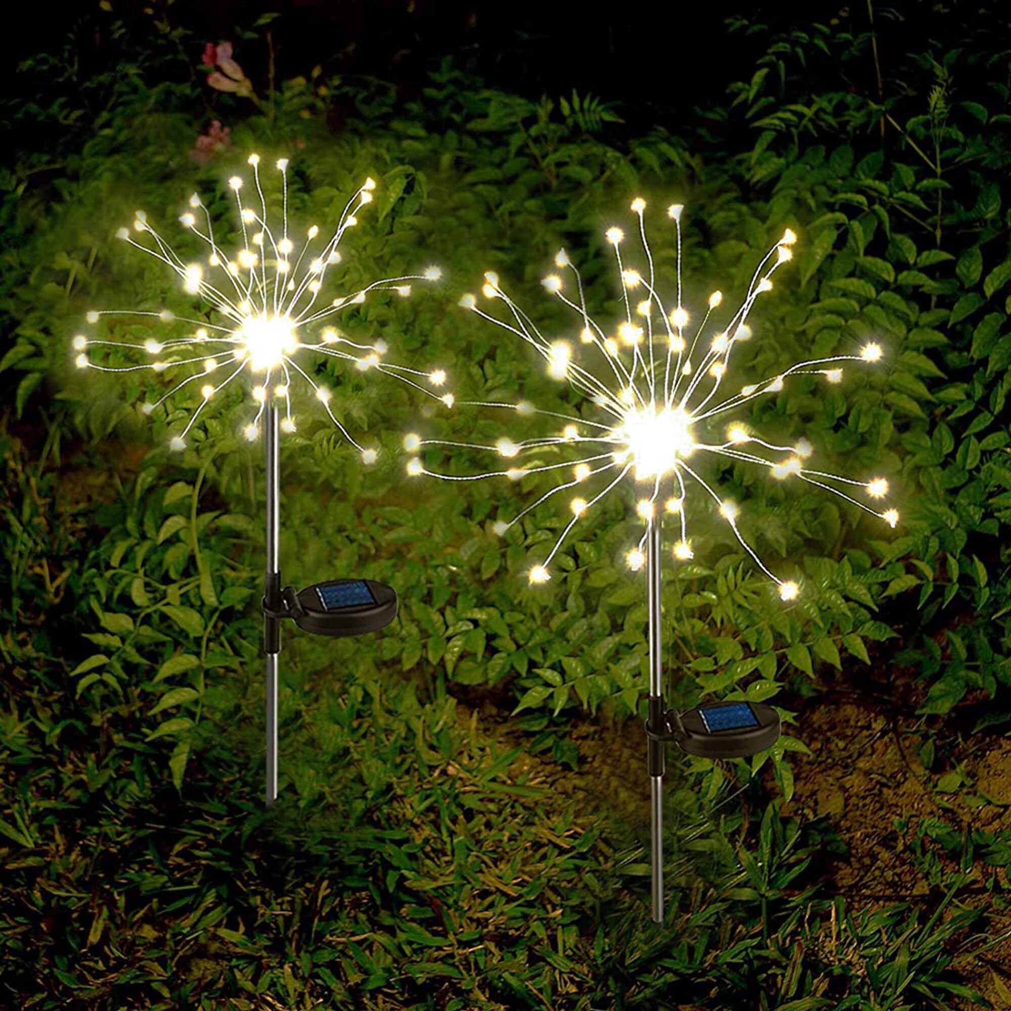 Solar Garden Lights Outdoor, 2pcs Led Light, Ground Ip65 Waterproof
