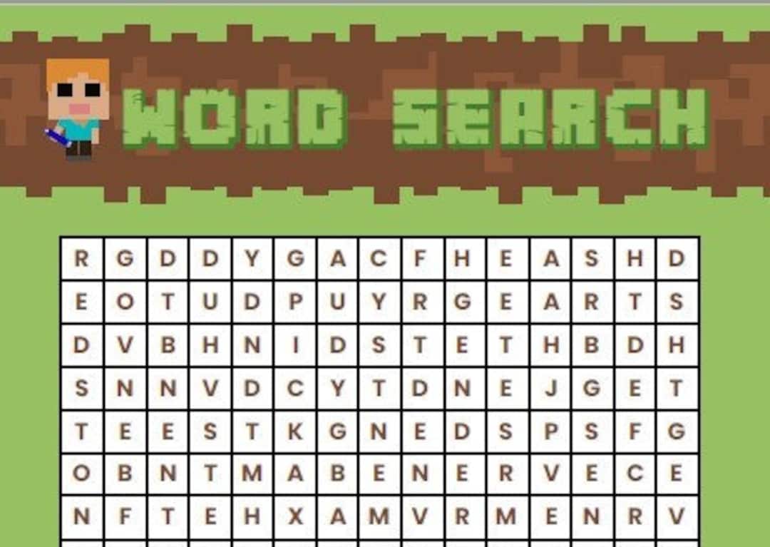 birthday-kids-party-activity-sheet-word-search-minecraft-themed-game-printable-download-educational-etsy for Minecraft Word Search Free Printable Birthday Kids Party Activity Sheet Word Search Minecraft Themed Game Printable Download Educational - Etsy for Minecraft Word Search Free Printable