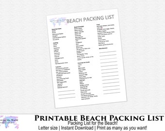 Checklista för strandpackning