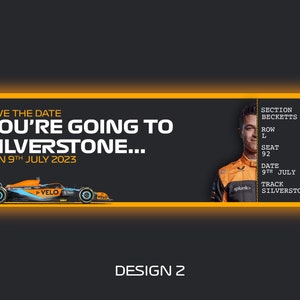 Grand Prix F1 Formula 1 Silverstone Keepsake Save the Date Souvenir ...