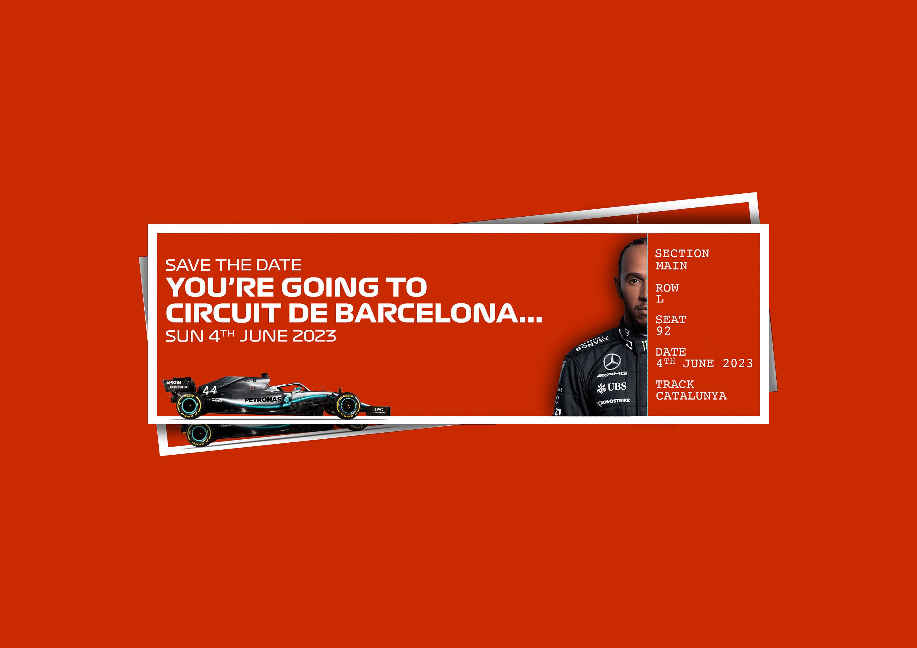 Grand Prix F1 Formula 1 Barcelona Keepsake Save the Date Etsy